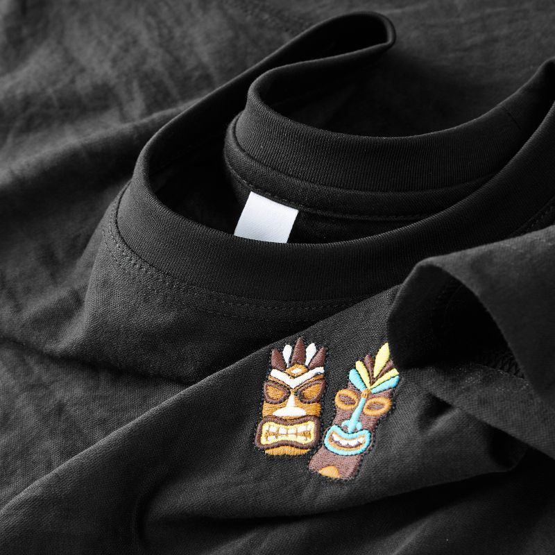 Premium Tribal Embroidered Logo Cotton T-Shirt