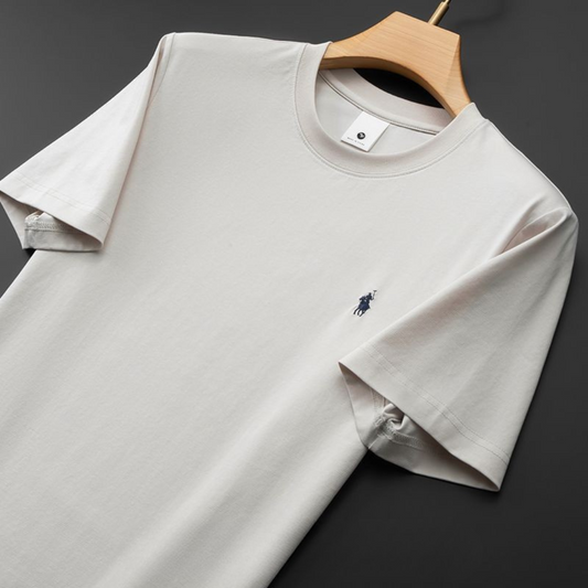 Classic Embroidered Polo Rider Cotton T-Shirt