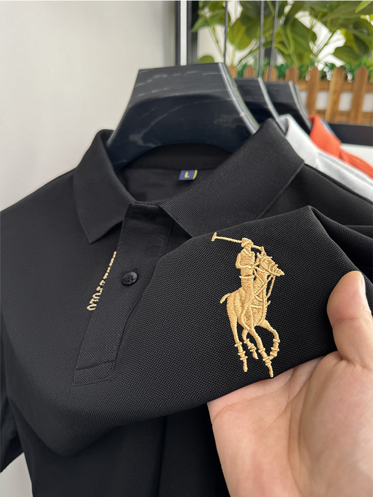Premium Polo Shirt with Classic Horse & Rider Embroidery