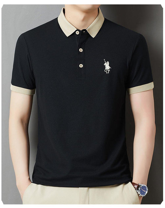 Premium Polo with Contrast Collar & Embroidery
