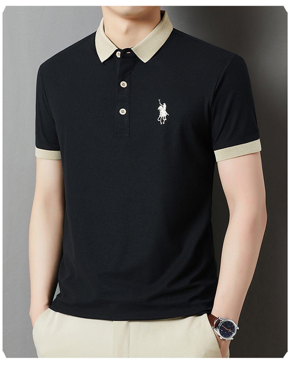 Premium Polo with Contrast Collar & Embroidery