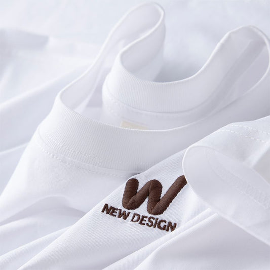 Signature “IW” Embroidered Minimalist T-Shirt